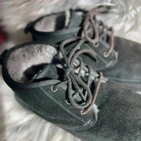 UGG Neumel Suede Wool Chukka Ankle Boots - Black, Size 12 (M) Men’s Winter Warm - Picture 8 of 11